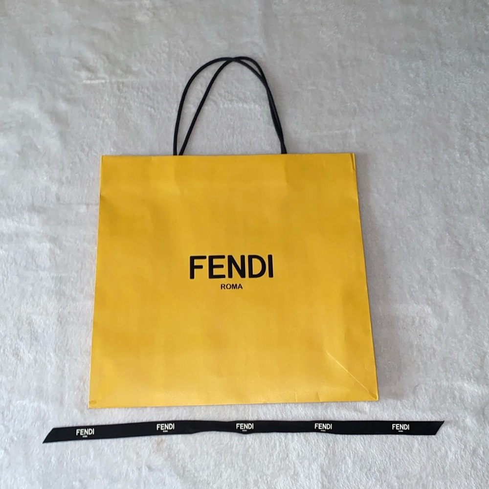 Fendi Paper Shopping Bag With Ribbon String - image 1
